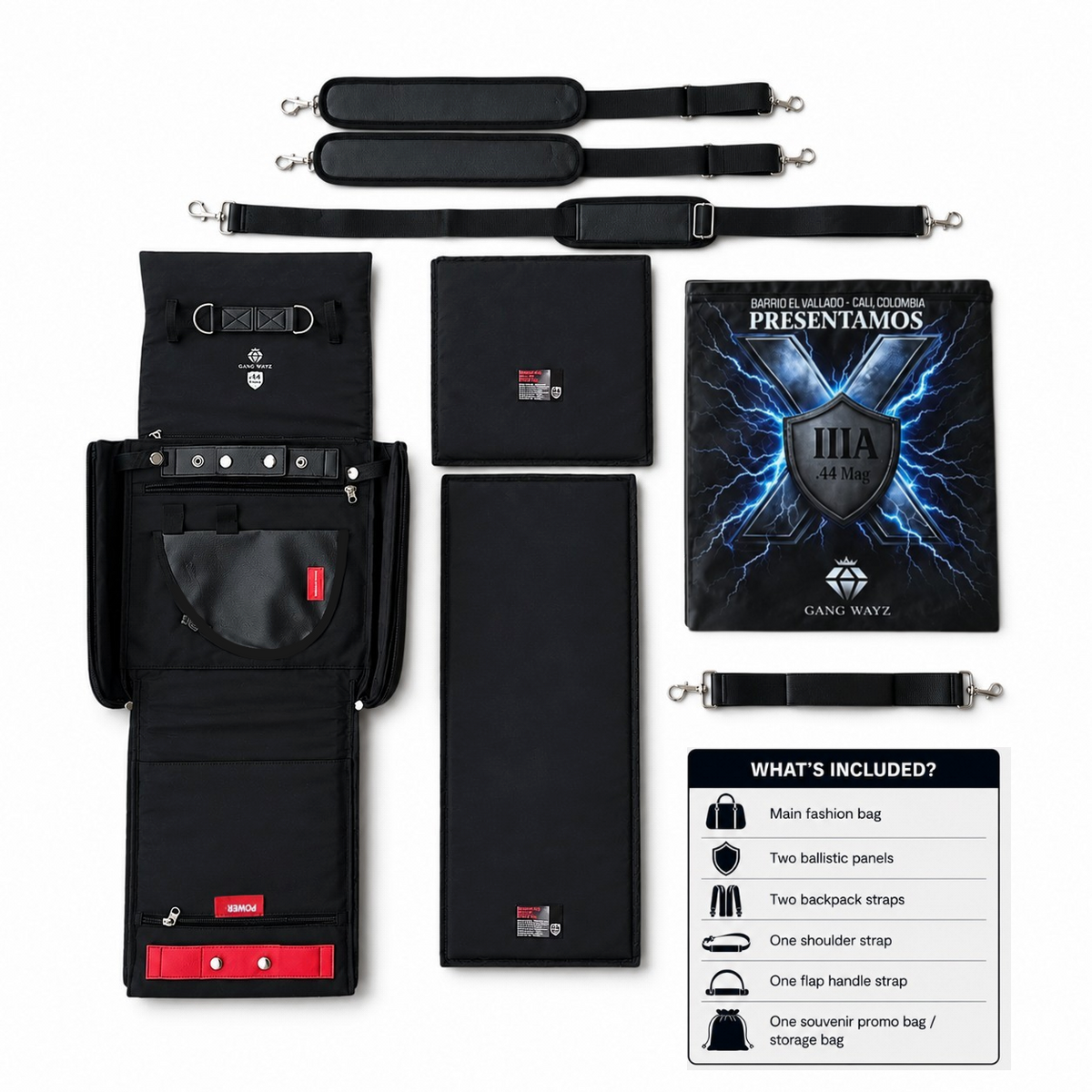 CALI - Backpack/ side bag - Big size – Ballistic Level IIIA (.44 Magnum)