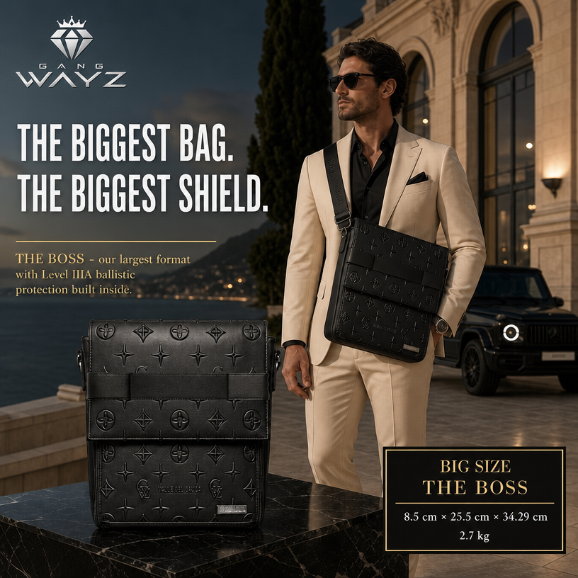 THE BOSS - Backpack/ side bag - Big size – Ballistic Level IIIA (.44 Magnum)