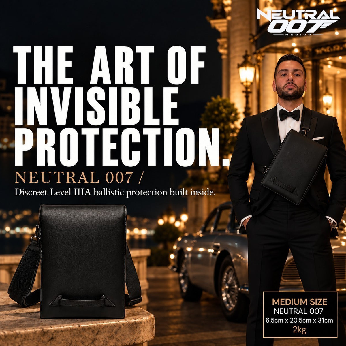 NEUTRAL 007 – Medium Size– Ballistic Level IIIA (.44 Magnum)